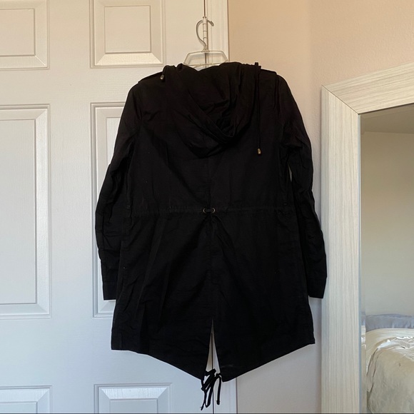 Fashion Nova  Black Hooded Utility Jacket - Picture 2 of 3